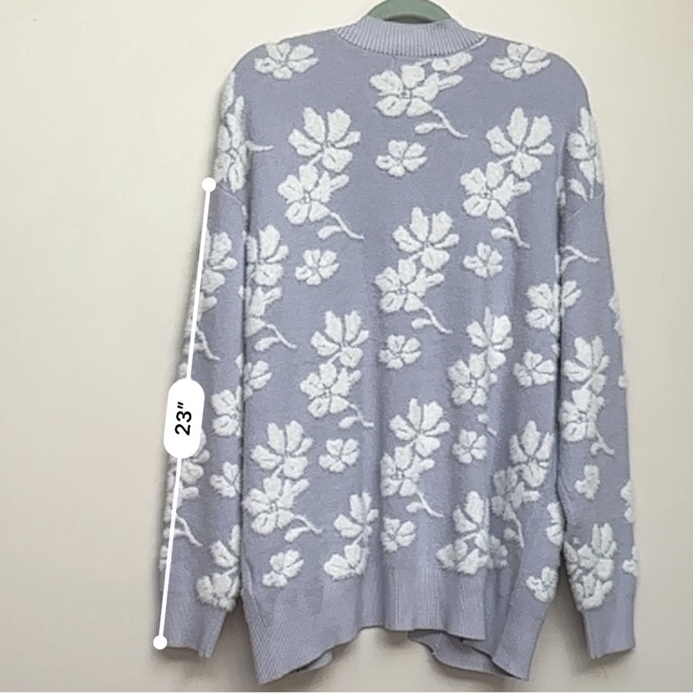 Gemma+Jane Floral Jacquard Cardigan Size Large - Picture 9 of 11